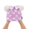 Bow Knot Polka Dot Woolen Hat Scarf Two-piece Set for Autumn and Winter Girls and Babies, Warm Set
