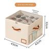 Foldable Shoe Organizer Box With Transparent Compartments Dustproof Moisture Resistant Portable Zippered Storage For Home