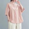 Plus Size Summer Cotton Linen Clothing Set: Short-Sleeved T-shirt Top Two-Piece for Mid-Aged and Elderly Women