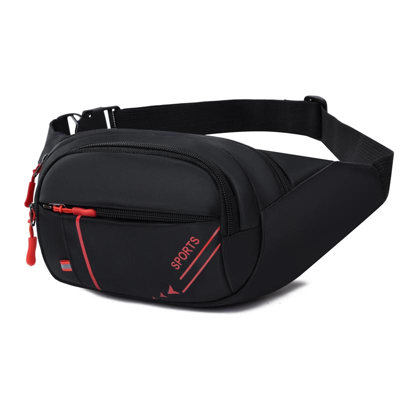 Anti-Theft Men's Waist Bag - Slim Fit Fanny Pack, Waterproof Sports Phone Pouch, Multi-Layer Secure Bum Bag for Running & Travel