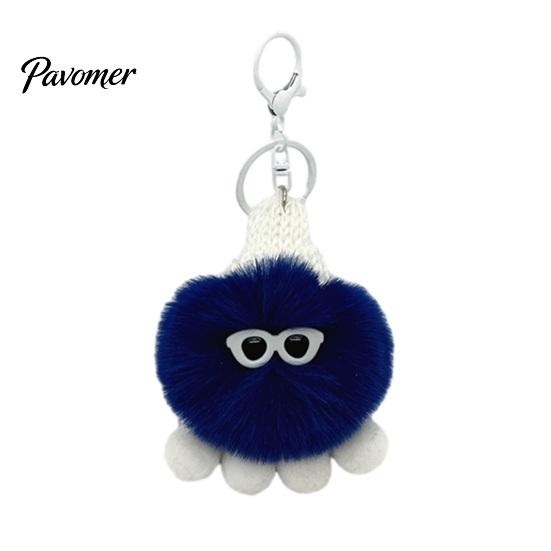 Draagbare Sleutelhanger Pluche Octopus Sleutelhanger, Donsachtig Gevuld Zee Dieren Tas Hanger, Hangende Sleutelhanger Gebreide Muts met Sleutelring voor Rugzakken en Handtassen Zacht