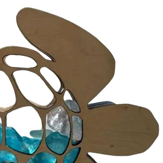 Sea Glass Display Box Sea Turtle Shaped Storage Box Coastal