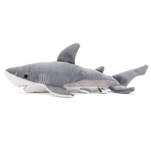 Calorata Great White Shark Plush Toy (Medium Size/Soft Touch) Realistic Shark Animal Toy Doll Gift Present Birthday (Twice Tested) / Christmas Present