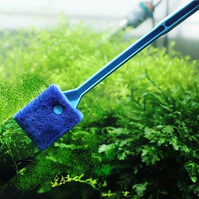 2 Head Cleaning Brush Plastic Sponge Aquarium  Fish Tank Aquarium Accessories