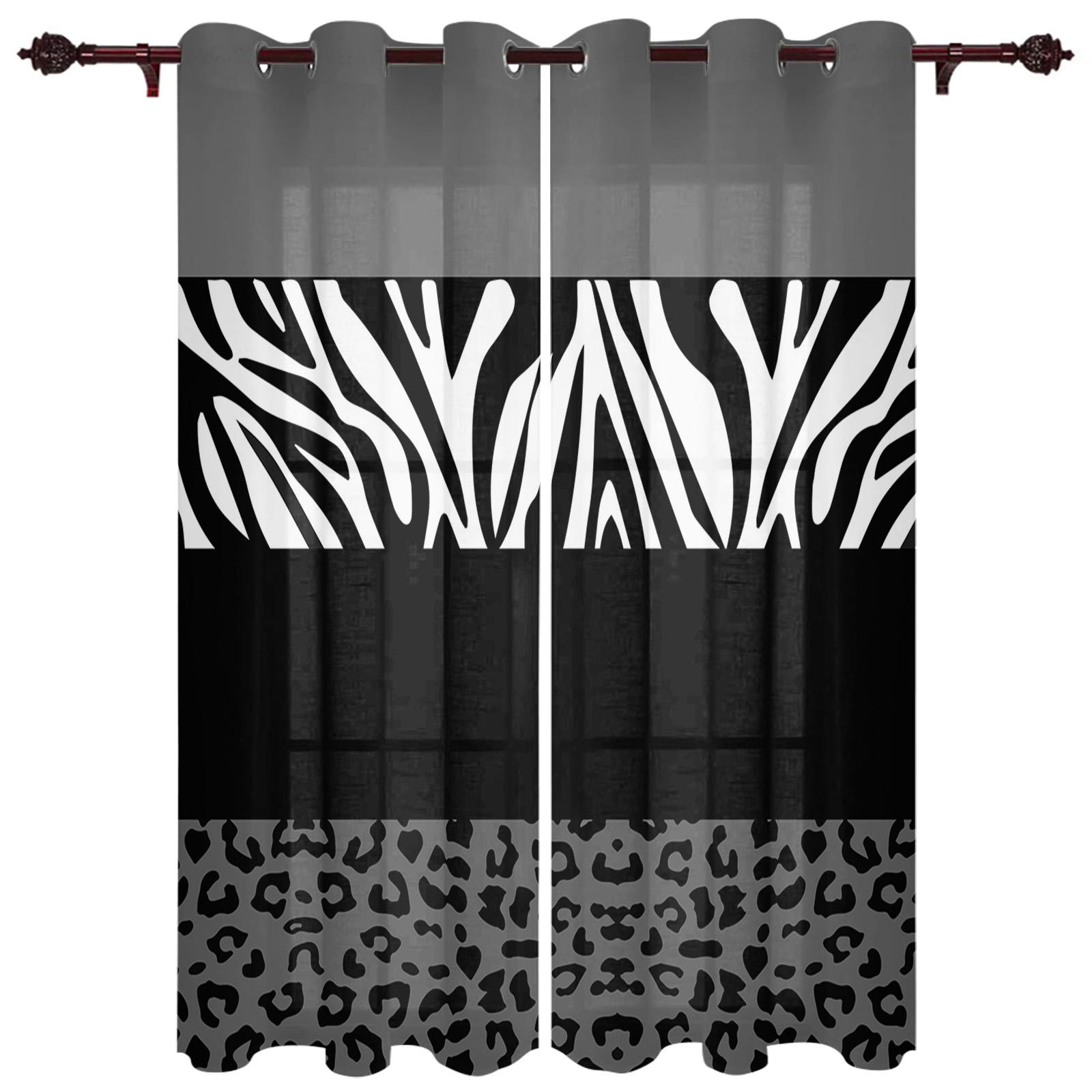 Фиолетовые леопардовые полоски зебры шторы для спальни кухонные шторы для гостиной 135W — фото 18