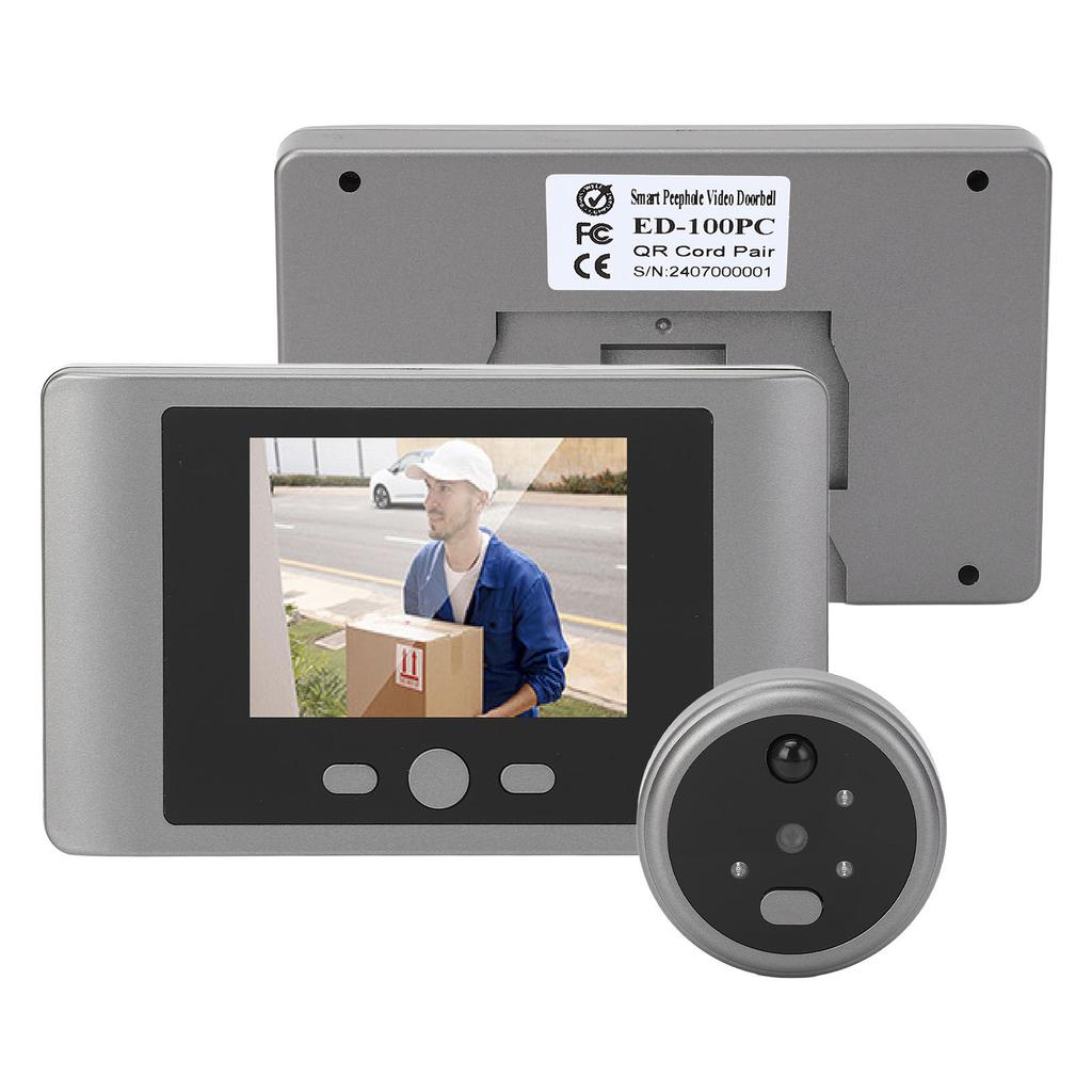 Peephole Camera 2.8in Color Display PIR Motion Detection Human Sensing Rechargeable Digital Door Cam