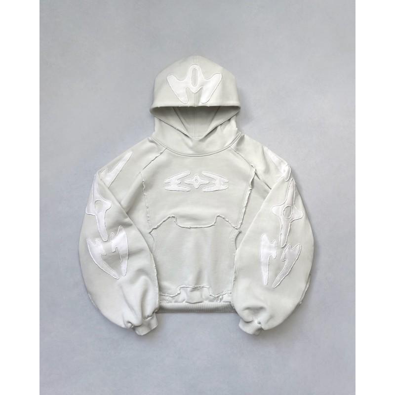 Oversized Gothic Y2K Streetwear Hoodie Women - Patchwork Embroidery Loose Fit Casual Hip Hop Sweatshirt