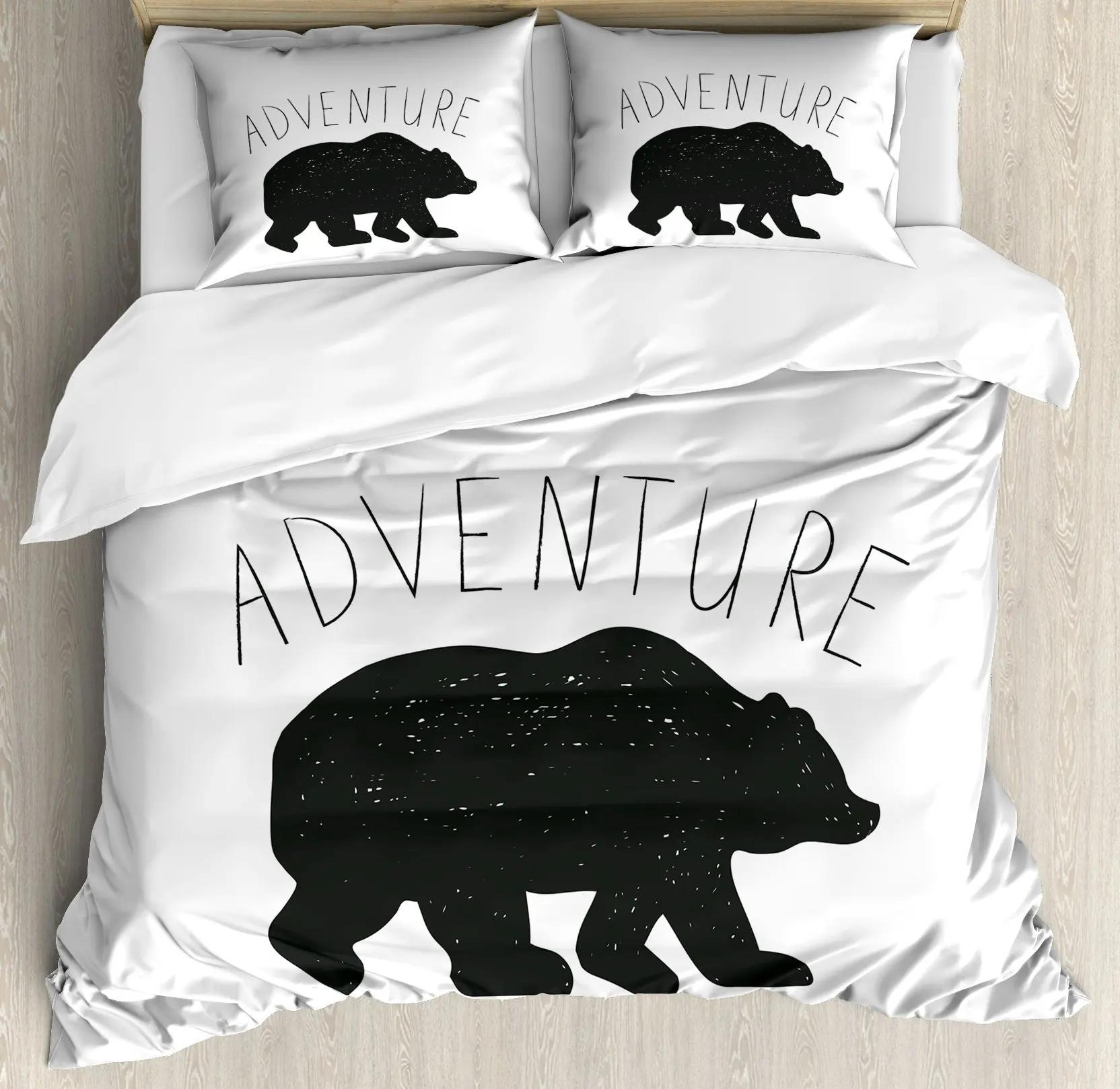 

Комплект постельного белья Adventure с тематикой Wilderness Комплект постельного белья Double Queen King Size Комплект постельного белья из полиэстера Наволочка 70x133cm 2pcs