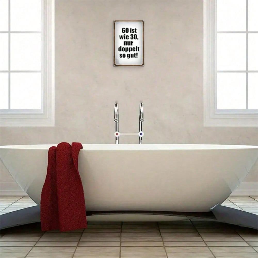 Vintage Metal Wall Art Sign 60th Birthday Funny Quote Decor