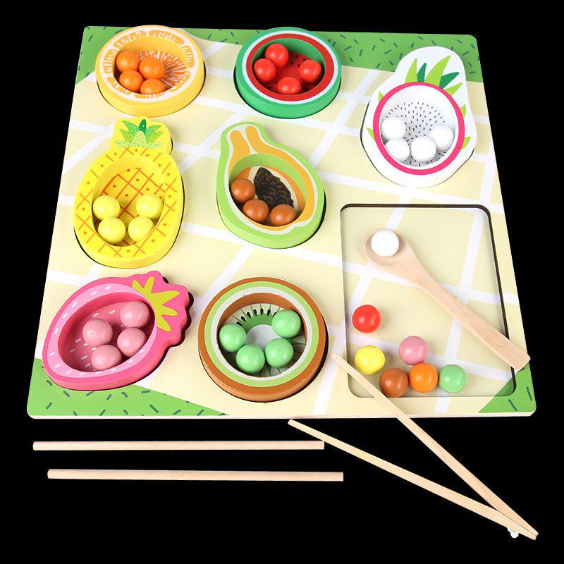 

Fruit Plate Beads Game: Educational Color and Classification Toy for Toddlers
