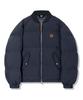 Trillion Leather Patch Puffer Jacket_Navy