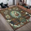One Piece Elements Anti-Slip Floor Mat, Rectangular Carpet for Living Room, Bedroom and Game Space.xwn