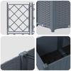 Garden Planter Set 3 Pcs Light Grey 80 X 80 X 143 Cm Plastic