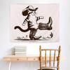 NATSUNO Western Tapestry, Funny Western Cowboy Cat Wall Tapestry for Bedroom, Retro Wild West Country Cat Tapestries Wall Hanging for Home Bedroom