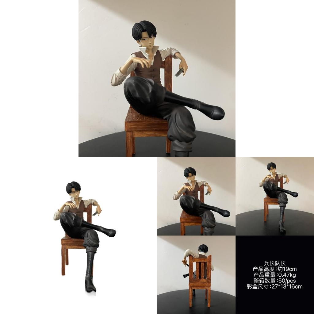 Attack on Titan Levi Ackerman PVC Figur Sammlerstück Schreibtischdekoration Für Fans