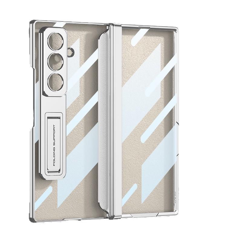 Samsung FOLD7 Magnetic Hinge Stand Case: Transparent, Protective for Folding Screen