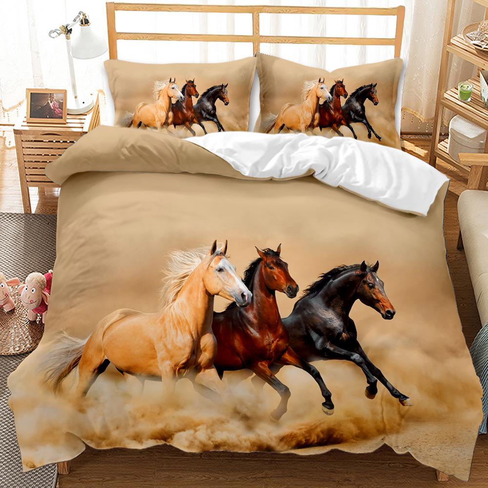 3D Bed set Beautiful Beach Bedding Bed Sets Modern Quilt Cover+pillowcases Winter California King Bedding Sets Jogo De Cama Bed