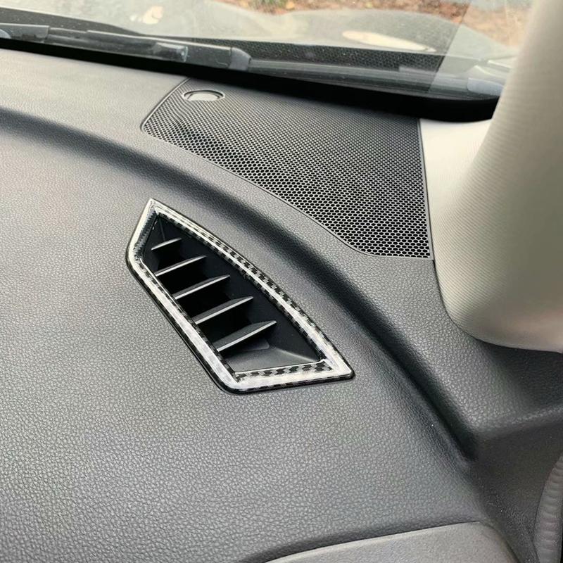 For Subaru Forester SK  Carbon Fiber Look Front Dashboard Air Vent Outlet Cover Bezel Frame Garnish Molding Surround