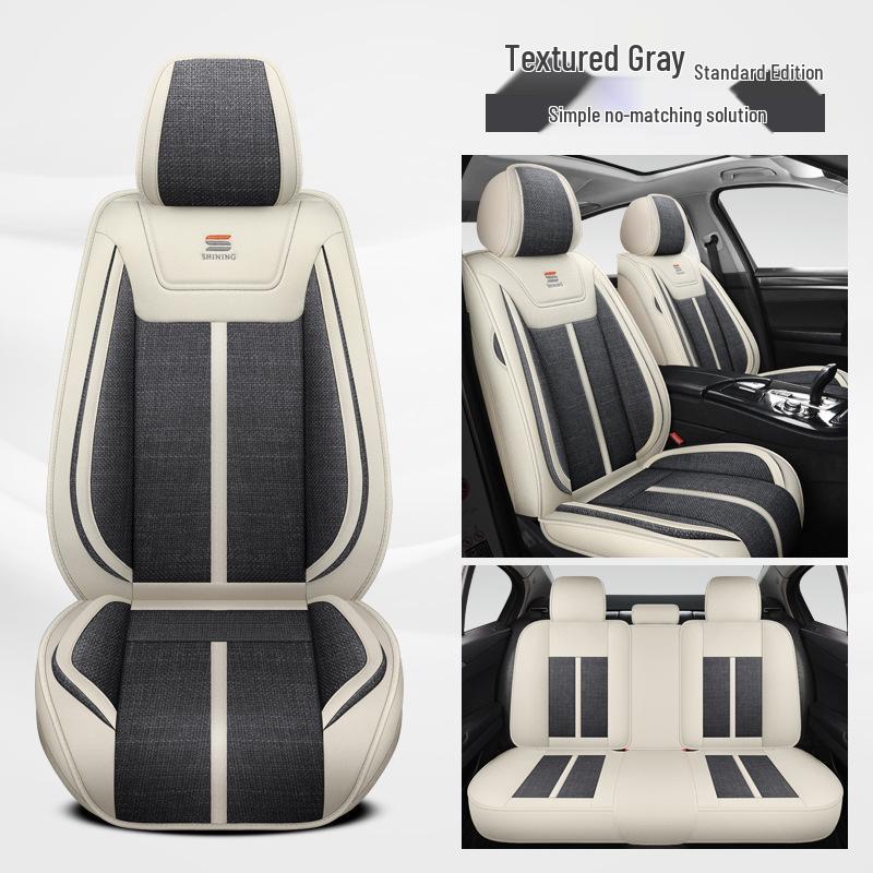 

Linen Car Seat Cushion for Tiida, Qashqai, Sylphy, Teana, Sunny, Livina & Bluebird - Full Coverage