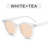 Korean Style 2022 Retro Square Studded Sunglasses - Black Frame with Tea Tint