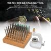 Watch Repair Staking Tool Press Set Watchmaker Jewelling Punching Kit with 50 Punches 10 Stakes Watchmaker Jewelling Tool
