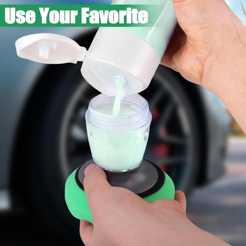 Flow Tire Shine Applicator, Reusable Car & Truck Tire Dressing Applicator, No-Drip Streak-Free Tire Shine Applicator Pad, Car Detailing Foam Sponge