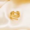 Adjustable Irregular Ring Fastness Women's Ring Exaggerated Multi Layered Ring  Gift