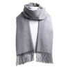 Women Elegant Windproof Shawl Winter Lengthened Thickened Imitation Cashmere Solid Color Scarf