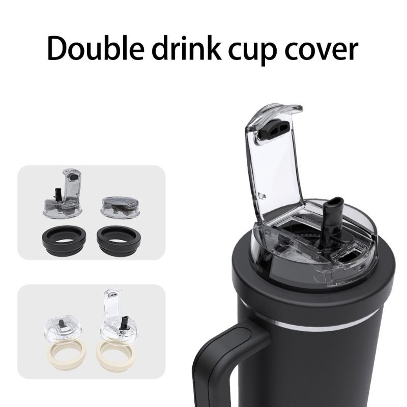 Replacement Lid For 40oz Tumblers Leak Proof Silicone Straw Cover Accessory For Drinkware Hygienes Protections