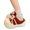 Women's High-Value Thick-Soled Cotton Slippers: Warm, Non-Slip, Fluffy, Height-Boosting for Autumn/Winter