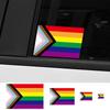 3ks Dužinová vlajka Intersex Včetně Progress Pride LGBT Samolepky PVC Voděodolné Auto Stylingové Samolepky Příslušenství pro Vnější Část Auta