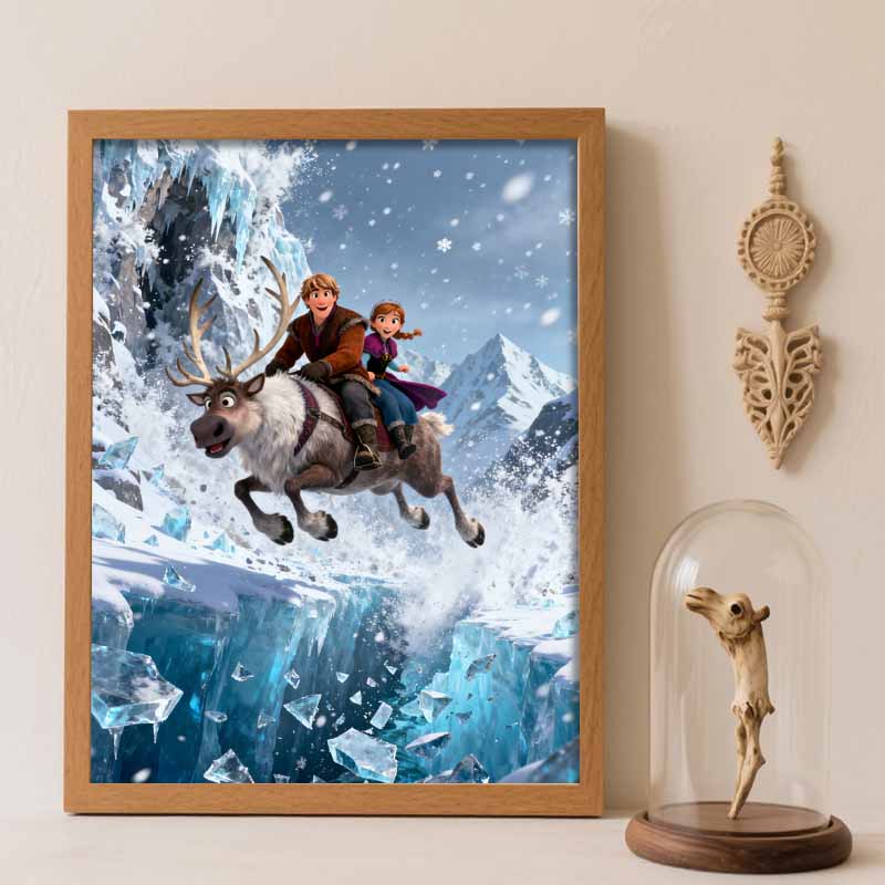 Disney 5D diamond painting set Frozen movie DIY handmade diamond painting art production diamond decorative painting Round 20x30cm