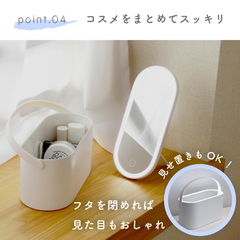 Portable Makeup Popular Tabletop Mirror with Makeup Lighted Stand LED Stepless Brightness Natural Light Uniform USB Cosmetic Portable [Domestic