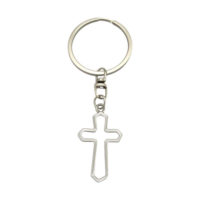 Keychain Hollow Cross Pendant Keychain Party Gift