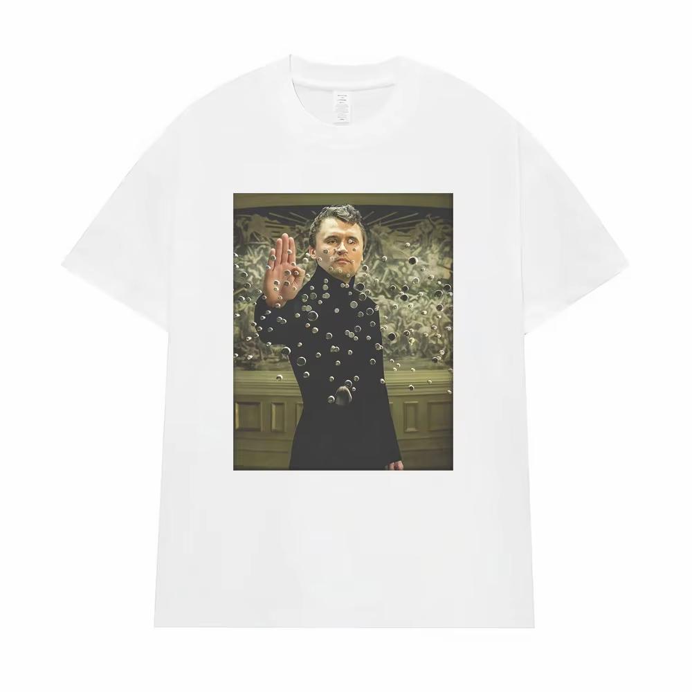 Charlie Kirk Neo Matrix Meme Funny Graphic T Shirt Men's Clothing Vintage 90s Fashion T-shirt Cotton Short Sleeve T Shirt