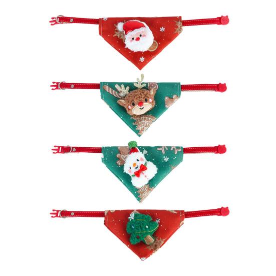 Cat Collar Lovely Adjustable Dog Cat Necktie Pet Triangular Saliva Tie Scarf Dog Bandana Collar  for Dogs Cats Holiday Dress-up