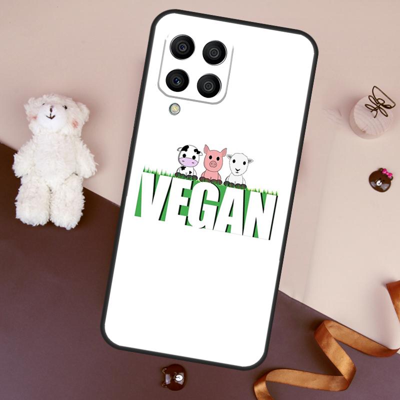 Vegan Pattern Case For Samsung Galaxy M13 M54 M34 M14 M56 M36 M16 M31 M11 M53 M12 M32 M52 M35 M55 M15 M06