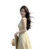 Summer New French Straps Gentle Dress Bow Holiday Temperament Sleeveless Waist Thin Long Dress Skirt