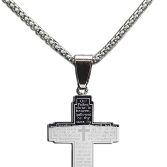 Unisex Lightweight Necklace Letter Carved Pendant Necklace Exquisite Design Non-Fading Electroplated Charm Necklace