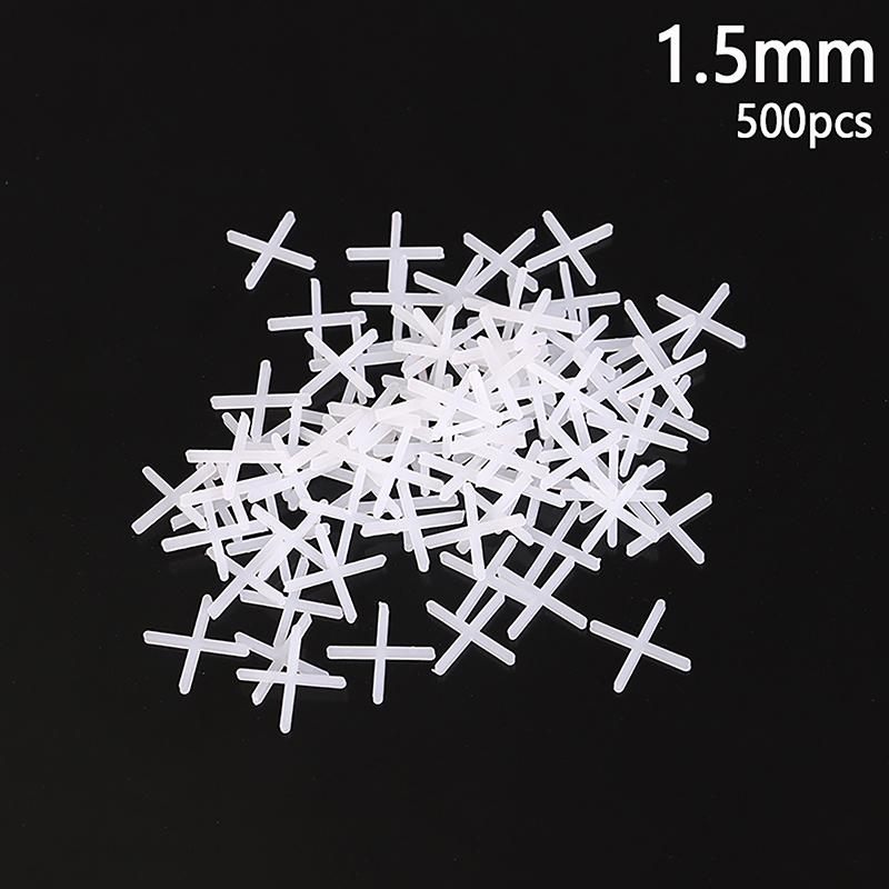500Pcs 1/1.5/2/2.5/3/5Mm Ceramic Tiler Spacer Cross Plastic Tile Plumber Reuseable Leveling System Construction Tools