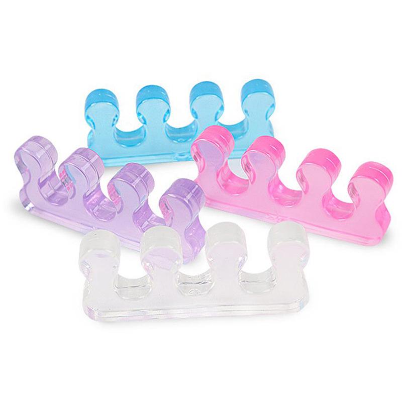 2Pcs Soft Silicone Toe Separator Flexible Finger Spacer Manicure Pedicure Tool
