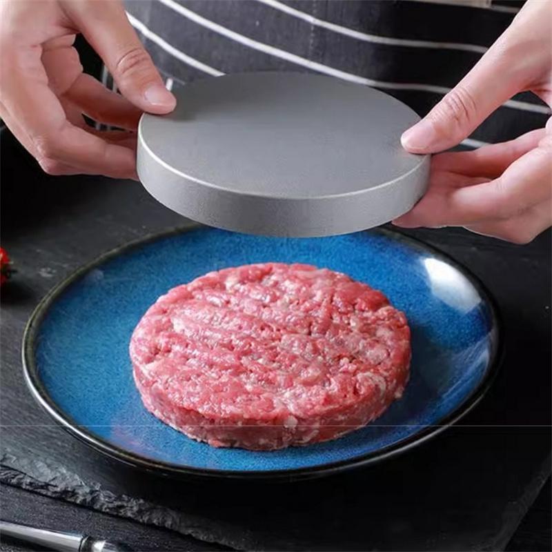 1 Stück Burgerpresse Antihaft Hamburger Patty Maker mit Wachspapier Aluminium Burger Maker für Küche BBQ Grill