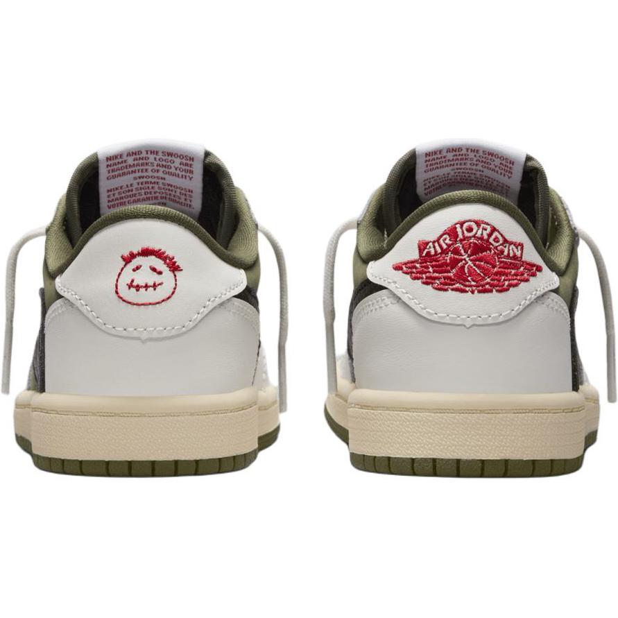 Travis Scott x Air Jordan 1 Retro Low OG SP PS Reverse Olive / Medium Olive Zapatillas para Niños Verde Negro Vela DO5442-200