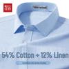 Hodo Men's Linen Blend Business Casual Shirt
