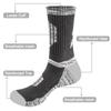 YUEDGE Breathable Cotton Cushioned Thick Hiking and Sports Set Men's Socks, 5-Pair (Black/Dark Blue/Dark Gray/Olive Green/Red)