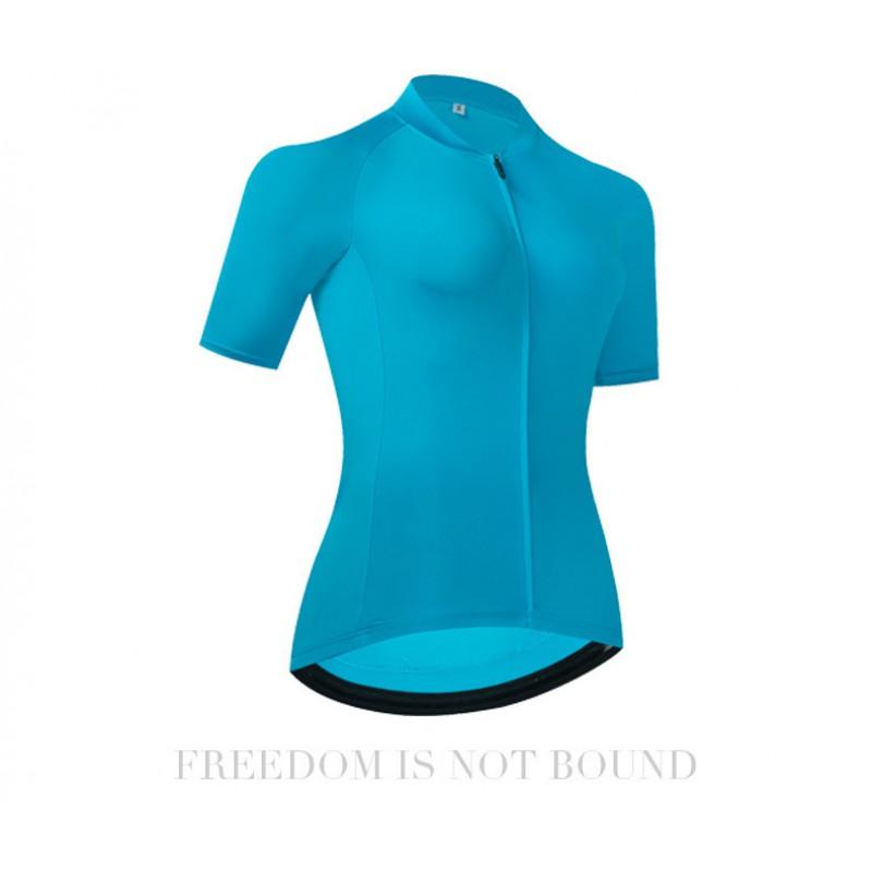 Womens Lightweight Breathable Cycling Jersey Short Sleeve Solid Color Road Bike Apparel