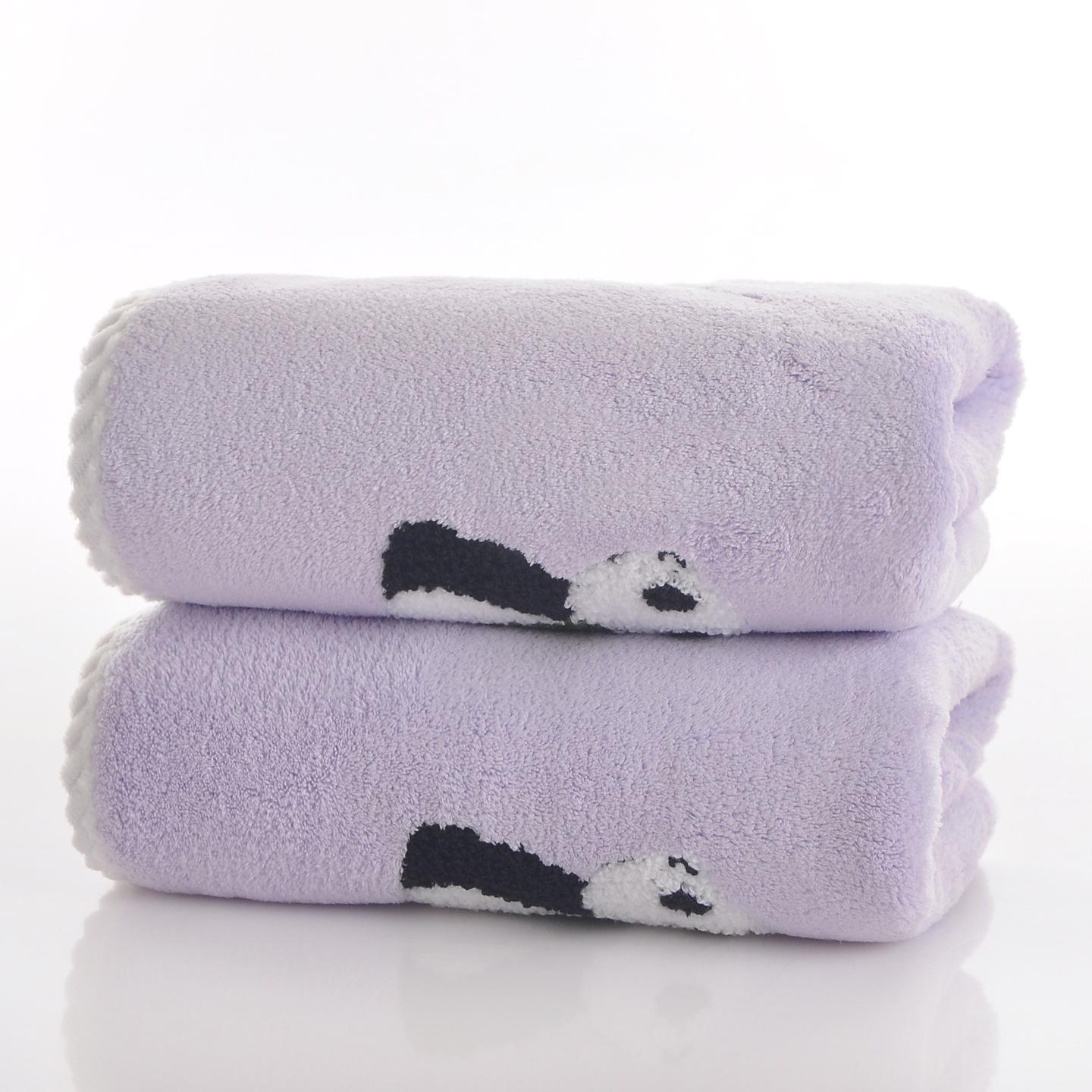 

Soft Absorbent Face Towel - Coral Fleece, 40x80CM, Enlarged with Lace 40*80 Фіолетовий