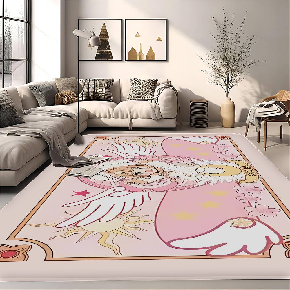 C-Cardcaptor Sakura Floor Mat INS Style Soft Bedroom Floor House Laundry Room Mat Anti-skid Household Carpets