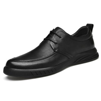 Eenvoudige zwarte Sneakers Casual Leren Schoenen Lederen Heren Sneakers zwarte Mannelijke Lederen Schoenen Anti Gladde Flats Schoenen 2024 Nieuw