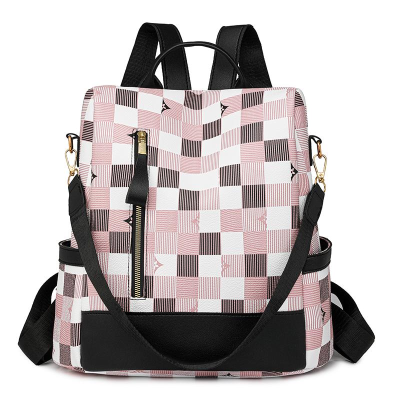 

Женский рюкзак Color Block, сумка через плечо, многоцелевой рюкзак розовый